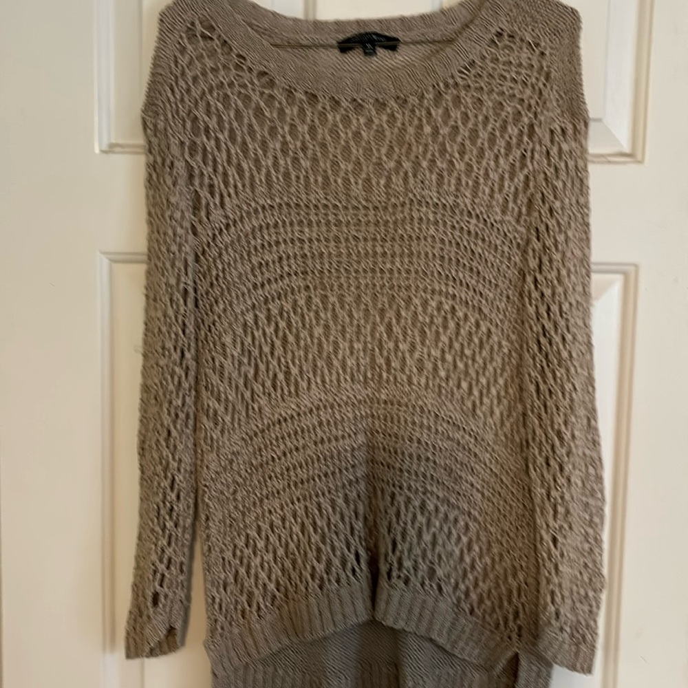 Net tan sweater
